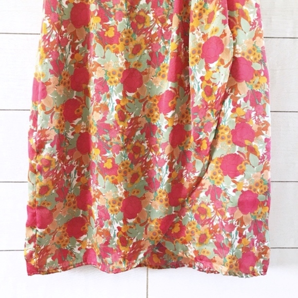 Forever 21 Pink Orange Floral Sleeveless Dress - Picture 4 of 8